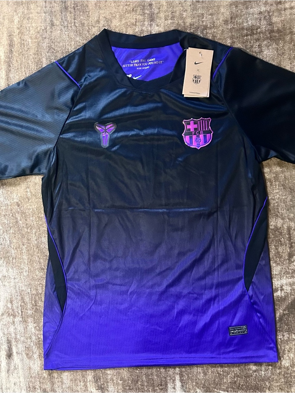 Nike Kids Black to Purple FC Barcelona Gradient Jersey